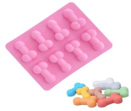 Super Pecker Ice Mould 8Cavity Sexy Funny Ice Mould Tray for Bachelorette Party Candy Chocolate Jelly Cookie Fondant Mold5959359