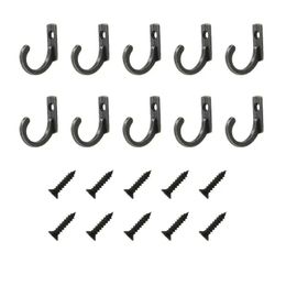 10 PCS Small Antique Hooks Wall Hanger Curved Buckle Horn Lock Clasp Hook for Wooden Jewellery Box Hardware Home Coats Hat Clothes