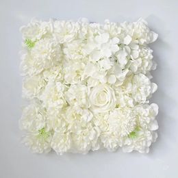 Decorative Flowers Silk Rose 3D Backdrop Wall Panel Wedding Decoration Artificial Flower Home Decor Baby Shower