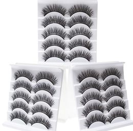 5 Pairs Natural Eyelash Light weight Faux 3D Mink Eyelashes Soft Wispy Fluffy False Eye Lashes Extension Cruelty Reuse a lot 8783119