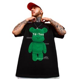 Cute Bear Print Summer Men Women Designer T Shirts Loose Oversize Tees Apparel Fashion Tops Cotton Mans Casual Shirt Streetwear Short Sleeve Clothes Mens Tshirts 8XL