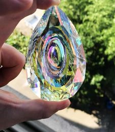 HD Hanging Crystals Prism Suncatcher for Windows Decoration 76mm ABColor Chandelier Parts DIY Home Wedding Decor Accessories6938929