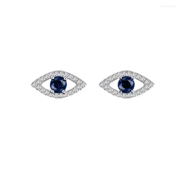 Stud Earrings Models S925 Pure Silver Devil's Eye Female Needle Wholesale Europe And America