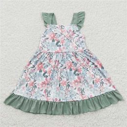 Clothing Sets Toddler Girl Fee Cute Dress Short Sleeve Summer Girls Twirl Dresses Kids Children Boutique Kid Clothes