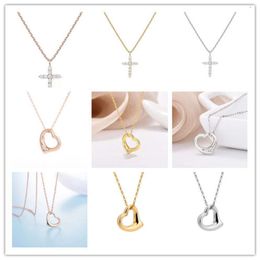 Fashion brand designer necklace, one arrow falls for you, with lush branches, cross, heart and flower designs, set with a 14k Mosonite women's Bohemian necklace