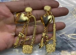 Designer Jewelry safety pin Earrings Dangle & Chandelier Banshee Head Portrait Women Greece Meander Pattern Earhook Earring Gift MER3 -- 63052930312