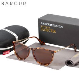 BARCUR Design Sunglasses Women Fashion Polarised Lens Plastic Frame Men Sun Glasses UV400 Protection 240510