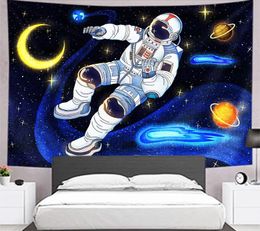 new astronaut wall hanging decoration modern college dorm decor tapestry universe tapiz kid boy room tentur mural9756790