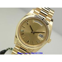 10 style 03 mens watches 228238228239228235 Mechanical Automatic 40mm Yellow Gold 18K White Gold PRESIDENT Roman Dial movement 2813 2182