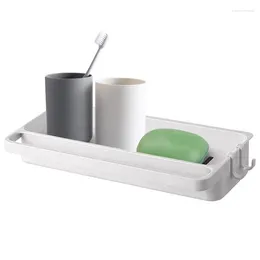 Kitchen Storage Dishcloth Drying Rack Adhesive Sink Holder With Drainboard Towel Sponge Basket For Tools