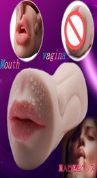 Silicone realistic vagina masturbator pocket pussy Blowjob deep throat oral masturbators adult sex toys for men masturbation c7739771