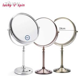 Compact Mirrors 8-inch 5X 7X 10X magnifying glass 360 degree rotating professional desktop makeup mirror 8-inch double-sided magnifying glass bracket d240510