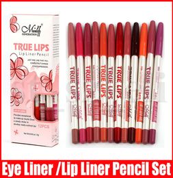 Menow 12 Colors Sexy Eyeliner Lip Stick Multifunctional Lipliner Lip Liner Pencil Matte Nude Lipsliner Pen Set Beauty Makeup Tool5246874