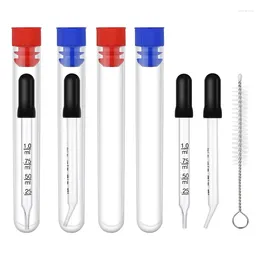 Storage Bottles 4PCS 1Ml Dropper Eye Glass With Measurements Bent & Straight Tip Calibrated Pipettes For Essential Easy To Use