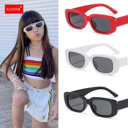 Sunglasses Childrens Fashion 2024 ld Rec Frame Baby Girls Boys Goggles UV400 Glasses 2-8 Years H240510