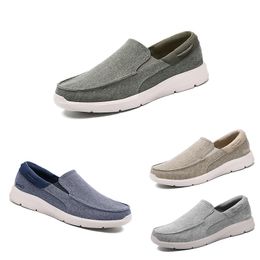 Free Shipping Men Women Running Shoes Anti-Resistant Breathable Slip-On Soft Solid Grey Green Cream Blue Mens Trainers Sport Sneakers GAI