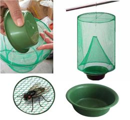 Fly Kill Pest Control Trap Tools Reusable Hanging Fly Catcher Summer Flytrap Zapper Cage Net Garden Supplies2708363