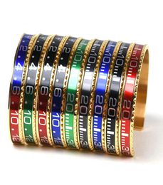 Italian Fashion Men Bracelets Stainless Steel Cuff Bracelet Speedometer Official Bracelet Bangles Woman Gold Plated Jewery Gift4228709