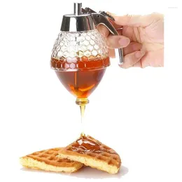 Storage Bottles Honey Bottle Accessories Kettle Dispenser Container Syrup Pot Holder Stand Cup Squeeze Bee Jar Kitchen Juice Drip