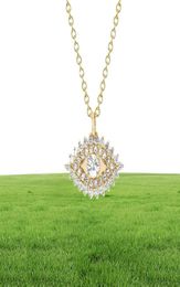 Gemnel High Quality Turkish Evil Eyes Charm Pendant Necklace Chain 18k Gold Plated 925 Sterling Silver Eye Dainty187i3394188