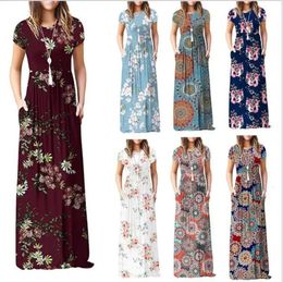 Spring/Summer Bohemian Womens Casual Baratos Flower Printed Clothing Elegant Evening Dress Vestidos de Mujer 240430