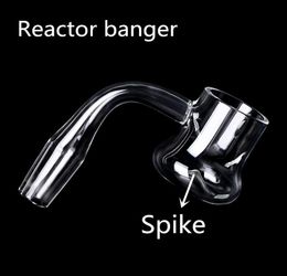 Smoking Total Clear Flat Top the reactor Quart Banger with spike bottom 10mm 14mm 18mm Male Female 45 90 degree Quartz Nail for bo1616335