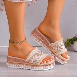 Slippers Women Tassels Summer Shoes Women's Sandals For Beach Zapatos Mujer Flat Casual Outdoor Platform