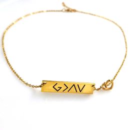 designer New Stainless Steel Necklace Creative Engraved Titanium Steel Necklace Fashionable Gold Plated Collar Chain