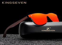 KINGSEVEN 2019 Handmade Walnut Wooden Eyewear Polarised Mirror Sunglasses Men Women Vintage Design Oculos de sol masculino UV400 C3556292