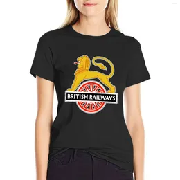 Women's Polos BRITISH RAILWAYS. BR. SIGN. First Logo. Cycling Lion. Classic T-shirt Oversized Female Cotton T Shirts Women