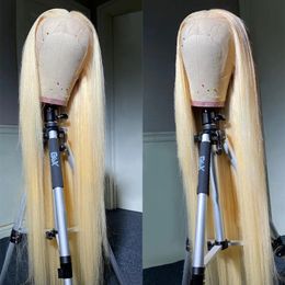 13x6 HD Transparent 613 Blonde Lace Frontal Human Hair Wigs 613 Bob Wig Brazilian Bone Straight 13x4 Lace Front