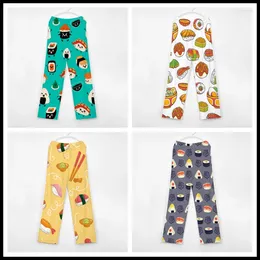 Women's Sleepwear Sushi Pattern Cute Pajama Pants Mens Womens Lounge Super Soft Unisex Sleep Bottoms With Pockets Drawstring