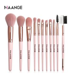 MAANGE 11pcsset Makeup Brushes Pro Pink Brush Set Powder EyeShadow Blending Eyeliner Eyelash Eyebrow Make up Beauty Cosmestic Bru5576733