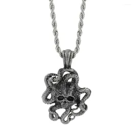 Chains Cthulhu Mythos Octopus Sea Monster Pendant Personality Men Punk Hip Hop Necklace Vintage Great Old Ones Jewelry