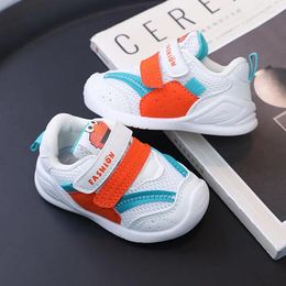 First Walkers 2024 Spring And Autumn Soft Sole Baby Sports Shoes 0-2 Years Old Breathable Toddler Single Net 16-20 Sizes