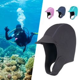 Neoprene rubber diving cover wear-resistant fast drying inflatable cap sun protection ear protection aerobic water inflation equipment 240507