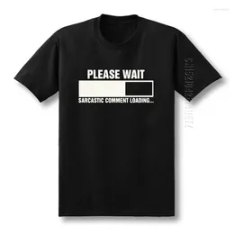 Men's T Shirts Sarcastic Comment Loading Geek Nerd Funny T-Shirt Men Oversized Crew Neck Cotton Casual Top Tees