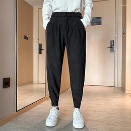 Men's Pants Men Suit Fashion Baggy Casual Corduroy Black Beige Ankle Length Trousers Male Korean Style Streetwear Oversize 4XL