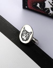 Cute Letter Cat Ring for Woman Top Quality Silver Plated Ring Personality Charm Ring Fashion Jewellery Supply1437097