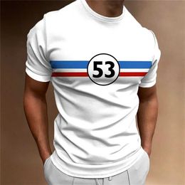 Men's T-Shirts Summer T Shirt Mens 3D Printed Short Sleeve Tops Outdoor Street Vintage T-Shirts Oversized Short Sleeve Tee Shirt Men Clothing J240509
