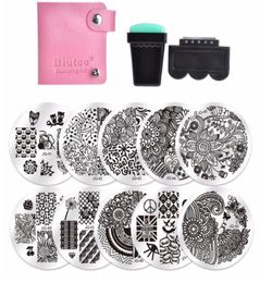 10 Nail Plates 1 Stamper 1 Scraper Storage Bag Nail Art Image Stamp Stamping Plates Manicure Template Nail Art Tools6163661