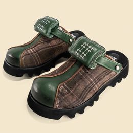 Platform Sandals for Men or Women Round Toe Slip On Shoes Big Size Male Female Clogs Super Quality Big Size Summer Shoes p25d50