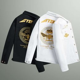 European Station High End Bee Embroidered Jacket Trendy Korean Edition Coat For Middle And Young Men S Pilot Jackets BUW C