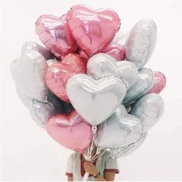 Party Decoration Pink And White Heart-shaped Foil Balloons Birthday Decorations