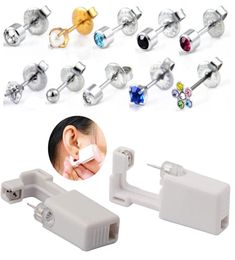 1PC Disposable Sterile Ear Piercing Unit lage Tragus Helix Piercing Gun NO PAIN Piercer Tool Machine Kit Stud Choose Design1531290