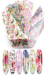 12Pcs Stickers For Nail Foil Art Mix Rose Flower Transfer Paper Decoration Manicure Design UV Gel Polish Slider T068915530884