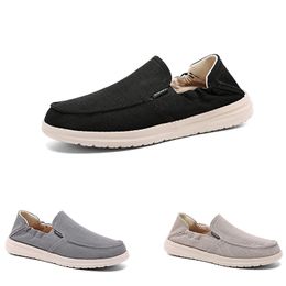 Free Shipping Men Women Running Shoes Anti-Slip Breathable Slip-On Soft Comfort Solid Flat Grey Black Cream Mens Trainers Sport Sneakers GAI