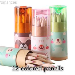 Pencils Manga 12 Color Pencil with Sharpener Color Crayon Suitable for Childrens Painting Art Station Supplies Childrens Color Pencil Set d240510