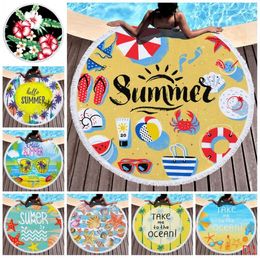 Beach Towels Tropical Printed Large outdoor camping picnic Microfiber Round Fabric Bath Towel For Living Room Home Decorative 11 s6719858