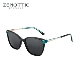 Sunglasses ZENOTTIC 2024 Fashion Acetate Polarised For Women Vintage Shades UV Protection Ladies Sun Glasses YD1156